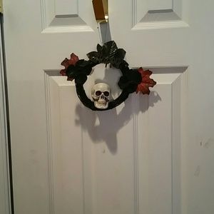 2 handmade Halloween wreaths